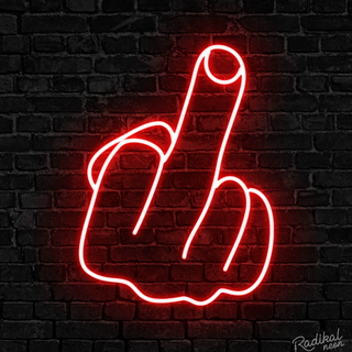 Middle finger neon wallpaper