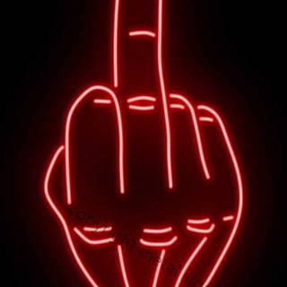 Middle finger neon wallpaper