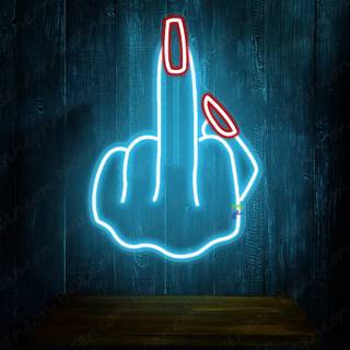 Middle finger neon wallpaper