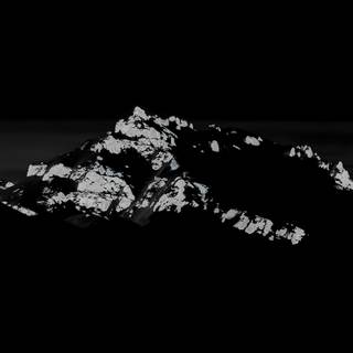 Minimal black and white mountains PC wallpaper