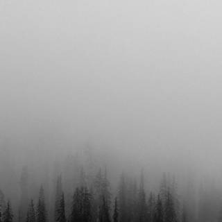 Minimal black and white mountains PC wallpaper
