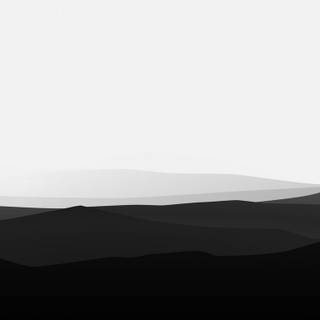 Minimal black and white mountains PC wallpaper