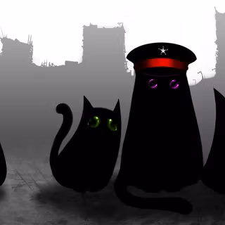 Black cat cartoon wallpaper