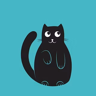 Black cat cartoon wallpaper