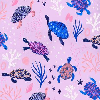 Purple turtles wallpaper