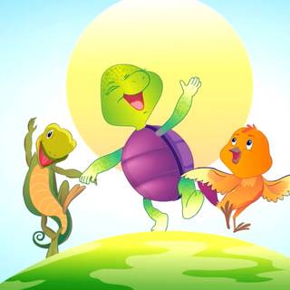 Purple turtles wallpaper