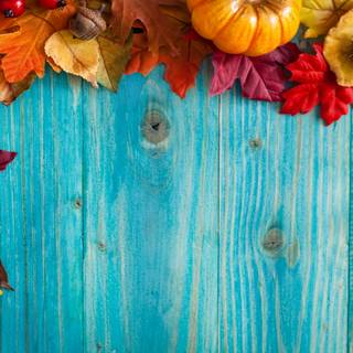 Teal autumn wallpaper