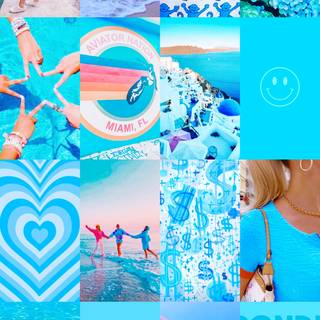 Preppy summer beach wallpaper