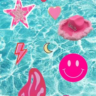 Preppy summer beach wallpaper