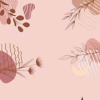 Pink aesthetic autumn wallpaper