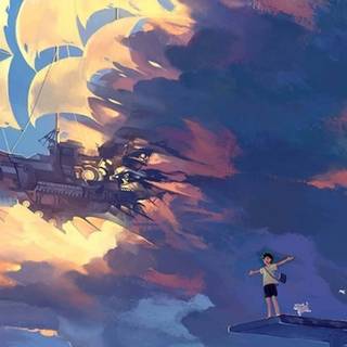 Calm anime autumn wallpaper