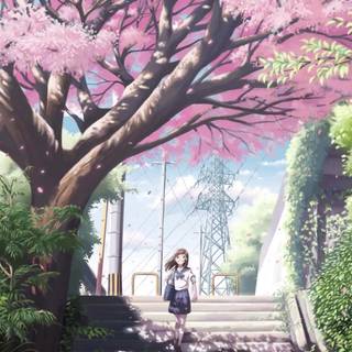 Calm anime autumn wallpaper