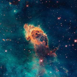 Space orange wallpaper