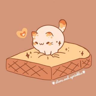 Cat loaf wallpaper