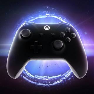 Blue gaming controller wallpaper