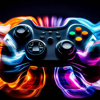 Blue gaming controller wallpaper