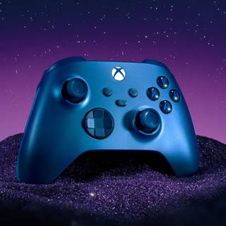 Blue gaming controller wallpaper
