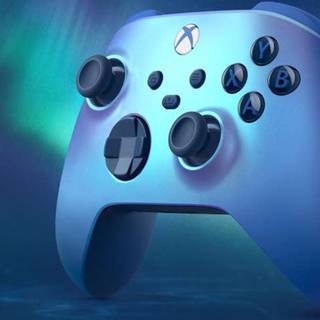 Blue gaming controller wallpaper