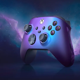 Blue gaming controller wallpaper