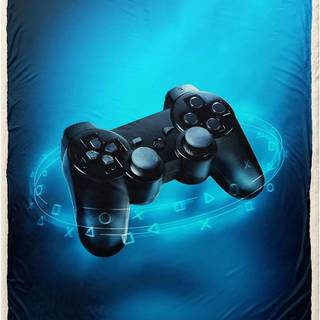 Blue gaming controller wallpaper