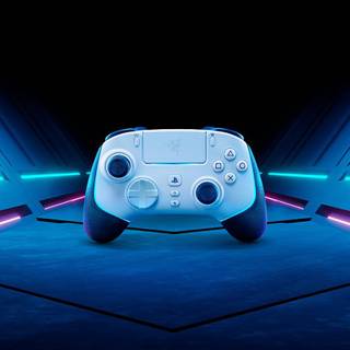 Blue gaming controller wallpaper
