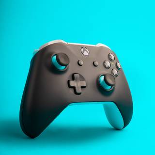 Blue gaming controller wallpaper