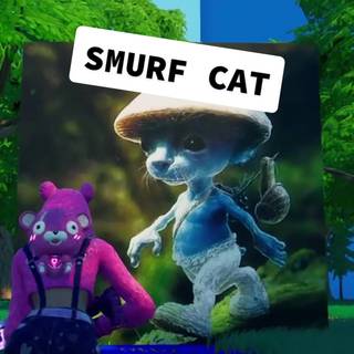 Blue Smurf Cat wallpaper