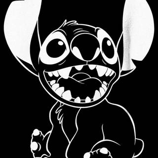 Black and white Stitch wallpaper