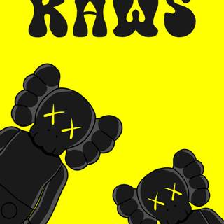 Kaws black wallpaper