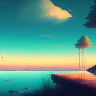 Nature lofi wallpaper