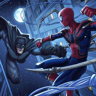 Batman vs Spider-Man wallpaper