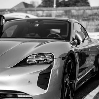 Taycan white iPhone wallpaper