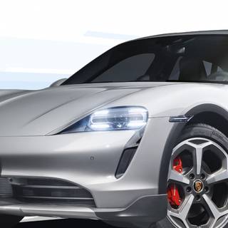 Taycan white iPhone wallpaper