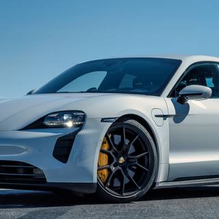 Taycan white iPhone wallpaper