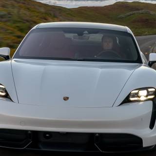 Taycan white iPhone wallpaper