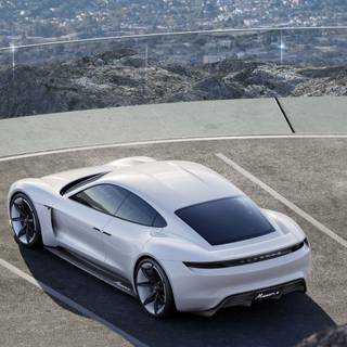 Taycan white iPhone wallpaper