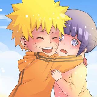 Kid Naruto and Hinata wallpaper