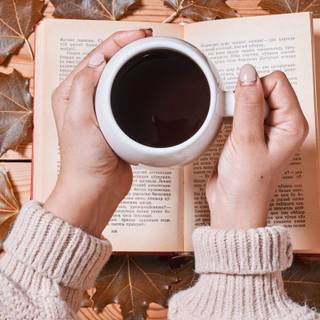 Autumn coffee iPhone wallpaper