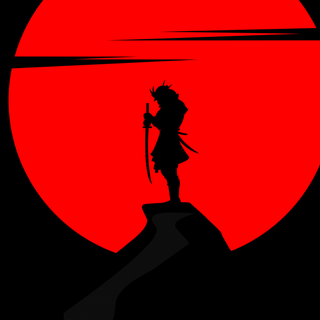 Red samurai 4k wallpaper