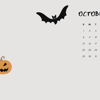 October 2023 calendar wallpaper