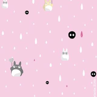 Pink Ghibli iPhone wallpaper