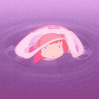 Pink Ghibli iPhone wallpaper