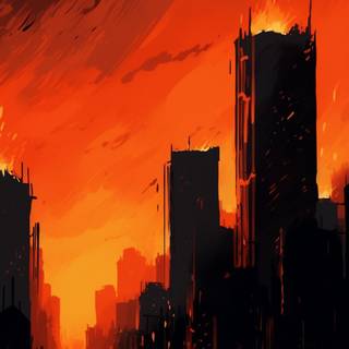 Black skyline wallpaper