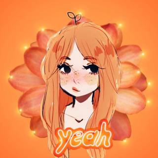 Anime girl orange wallpaper