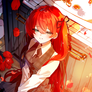 Anime girl orange wallpaper