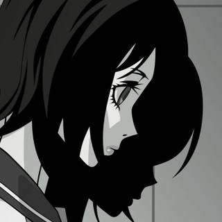 Black and white anime aesthetic wallpaper