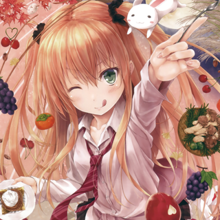 Anime girl orange wallpaper