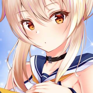 Anime girl orange wallpaper