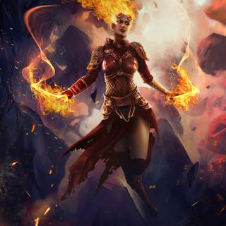 Chandra Planeswalker iPhone wallpaper
