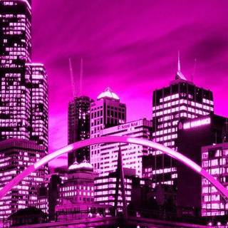 Pink city phone wallpaper